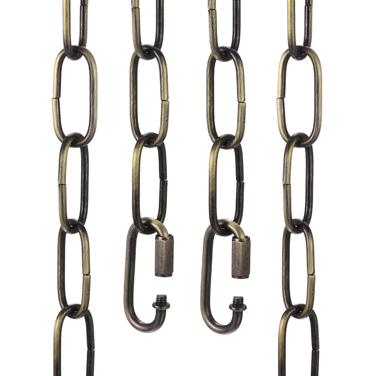 uxcell 6ft Lighting Hanging Chain, 3mm/0.12" Looping Metal Pendant Chandelier Chain Extension with 2 Quick Link Lock for Hanging Plant Pendant Chandelier Light Fixture, Bronze