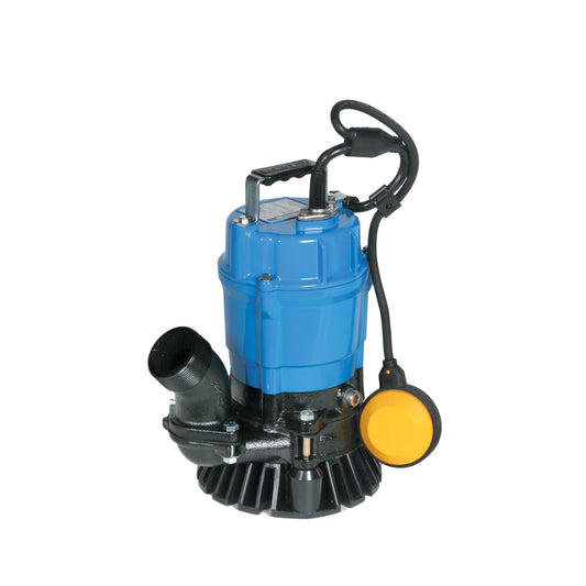 Tsurumi Pump HSZ2.4S | Submersible Trash Pump - Float Switch | 1/2 HP, 115V, 2 in Discharge | Dewatering applications - sand & solids, where auto operation is needed | 53 GPM / 3180 GPH
