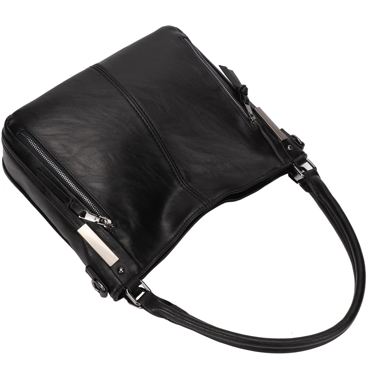 Purses for Women Shoulder Handbags Hobo Bags Tote Bag (01-Black)