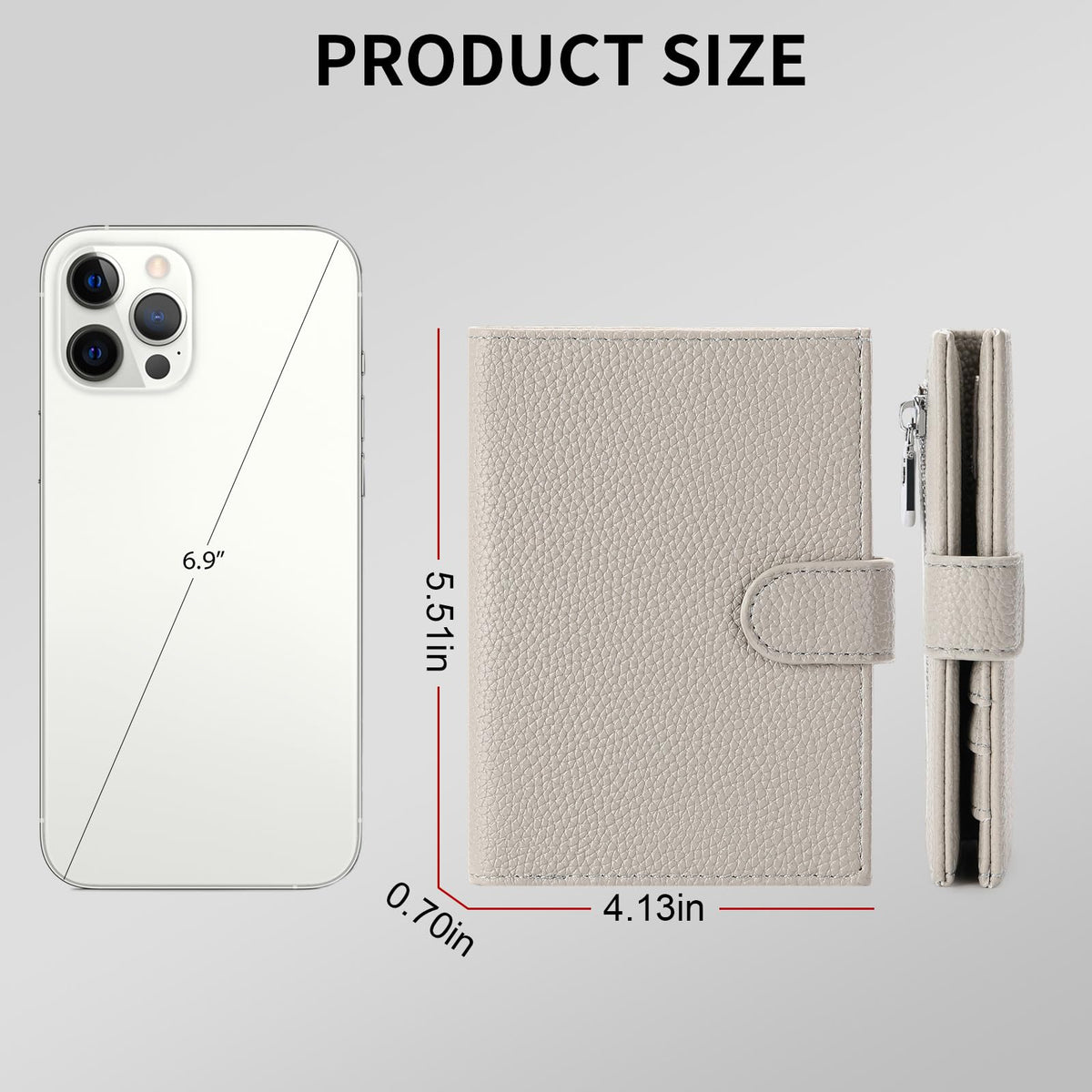 LEEXTON Passport Holder Wallet for Women,RFID Blocking Zippered Coins Pocket and Cash Slot Slim Compact Travel Wallet Passport Cover Case