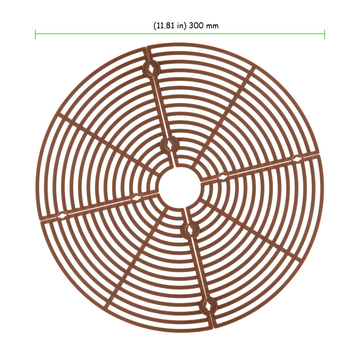 TAICHEUT 8 Pcs Plant Pot Grid, 11.8 inch Brown Plant Pot Cover, Indoor Planter Protector with 64 Deep Stakes for Dogs Cats Digging Stopper