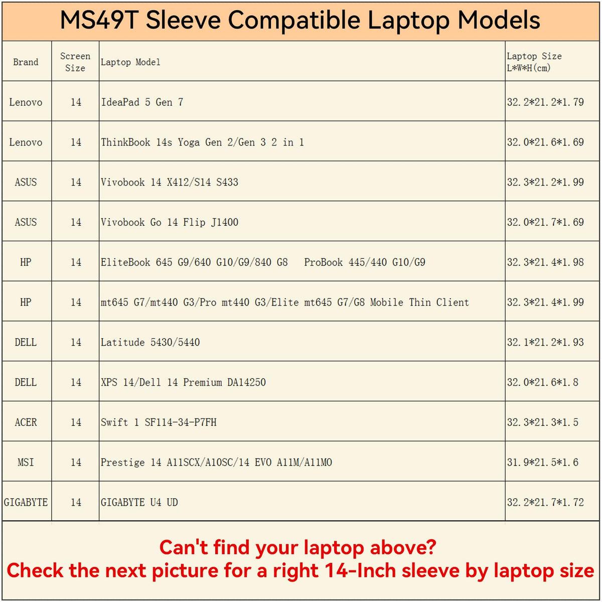 Smatree MS49T Hard Protective 14 inch Laptop Sleeve Case Compatible for DELL XPS 14/Latitude/14 Premium, Lenovo IdeaPad/ThinkBook, HP Elite/Elitebook/ProBook, ASUS Vivobook, MSI/ACER/GIGABYTE
