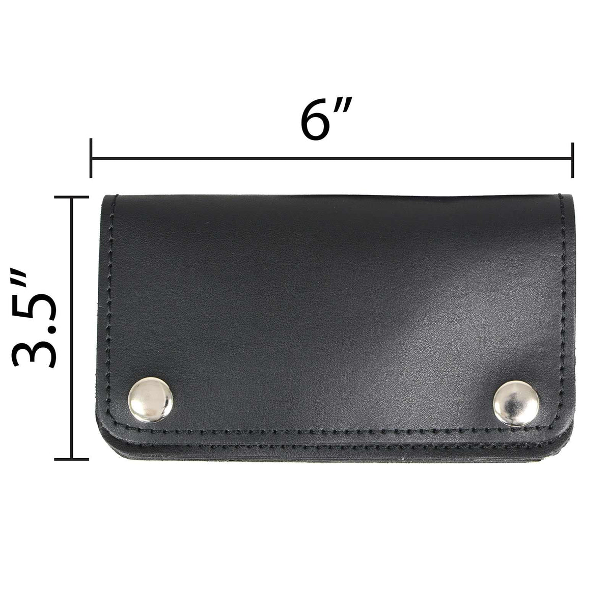 Milwaukee Leather Men's Genuine Leather Bi-Fold Biker Wallets w/Anti-Theft Stainless Steel Chain - 6 Inch
