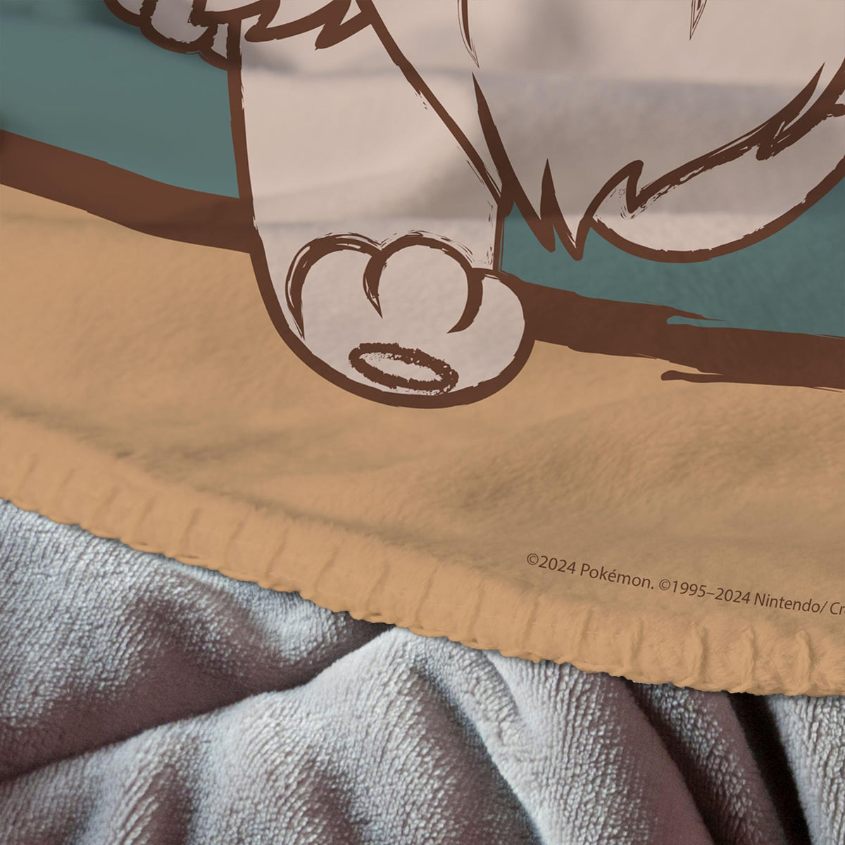 NORTHWEST Pokemon Mink Sherpa Throw Blanket, 50" x 60", Eevee in The Wild