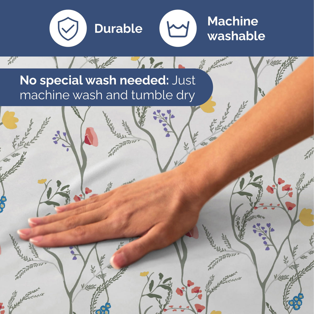 Floral Sheets - Boho Full Bed Sheet Set - 1 Flat, 1 Fitted & 2 Pillowcases w/ Deep Pockets - Comfy, Wrinkle & Fade Free - Boho Botanical Bedding - Ultra-Soft, Breathable and Cooling - Full Size Set