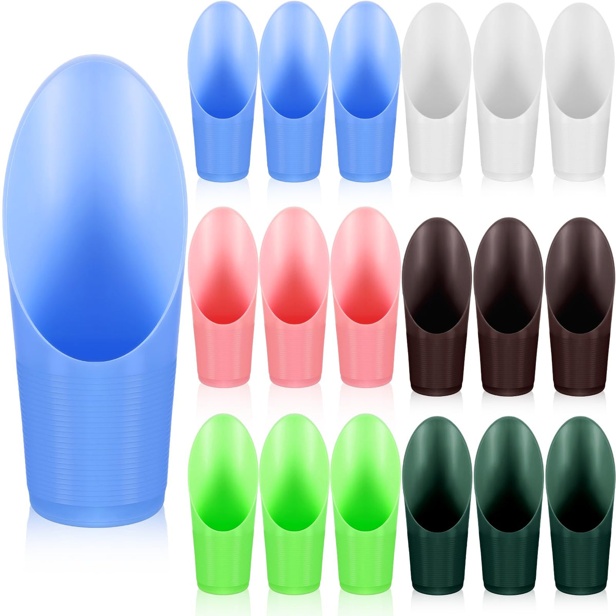 Lanties 18 Pcs Bonsai Soil Scoops Plastic Garden Shovels Garden Tool Bucket Shovel Colorful Small mini Potting Scoop for Plant Flower Succulent