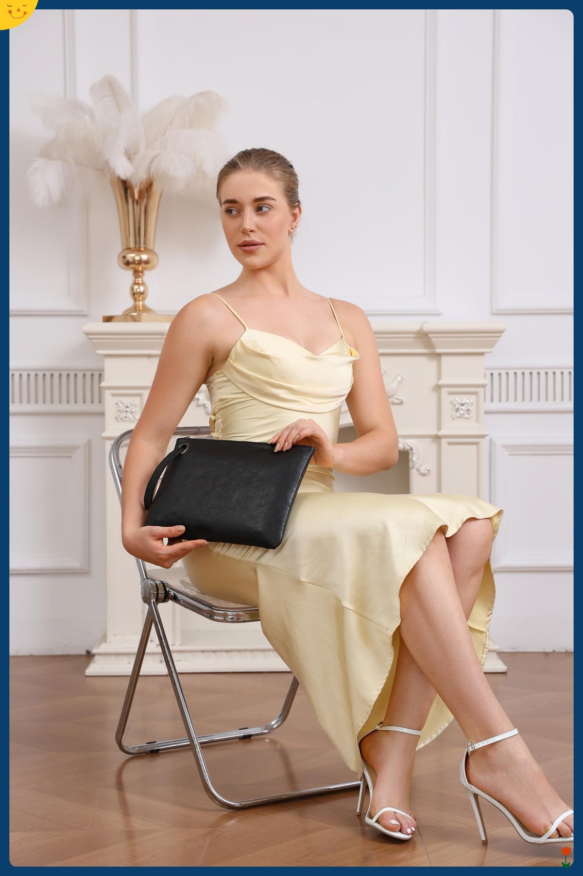 ruizedidi Clutch Purses for Women Evening Bag Women's Handbags Purse Trendy Designer Wedding Pu Leather Wristlet Black