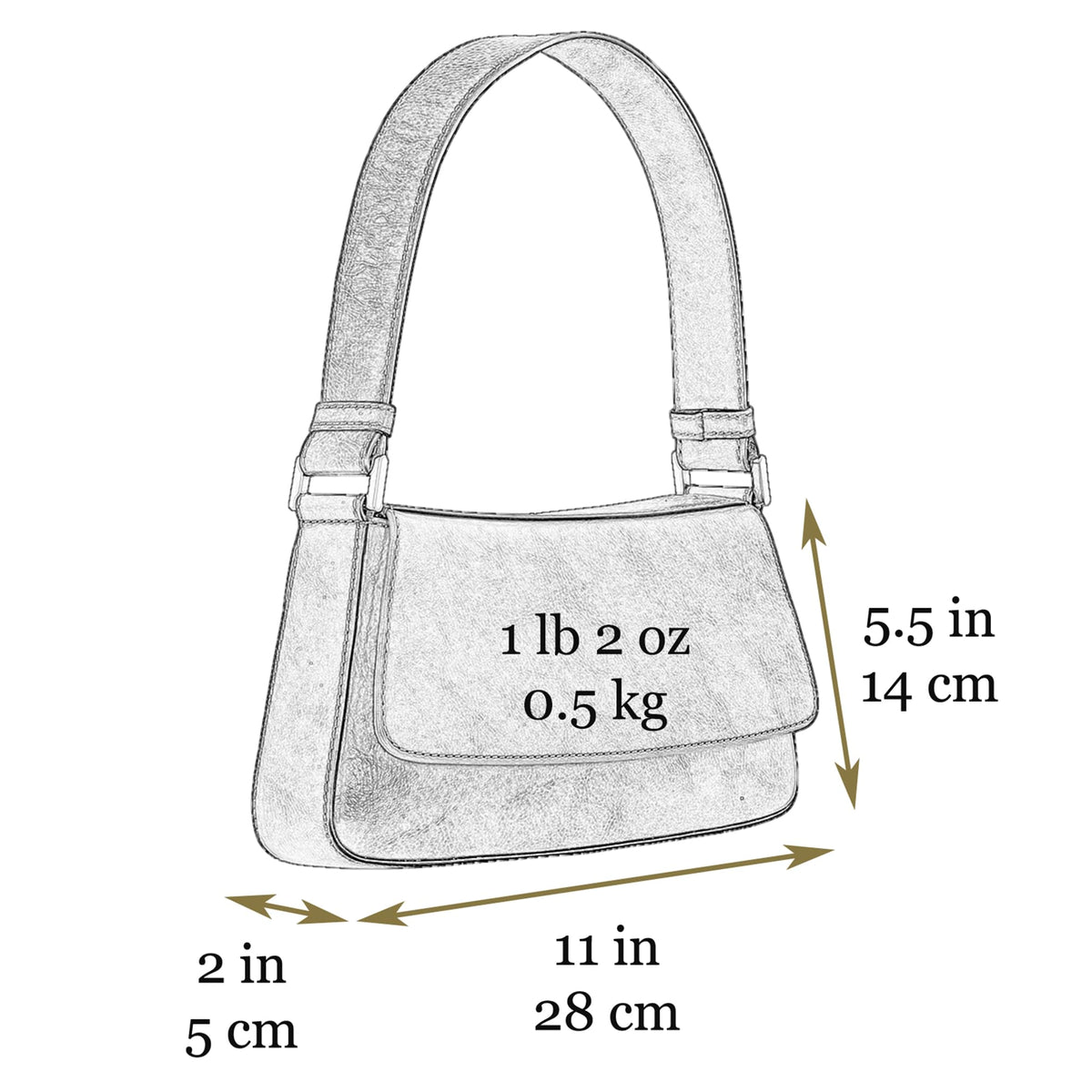 Time Resistance Leather Handbag - Full-Grain Leather Purse for Women - Shoulder Bag Made in Italy (Black)