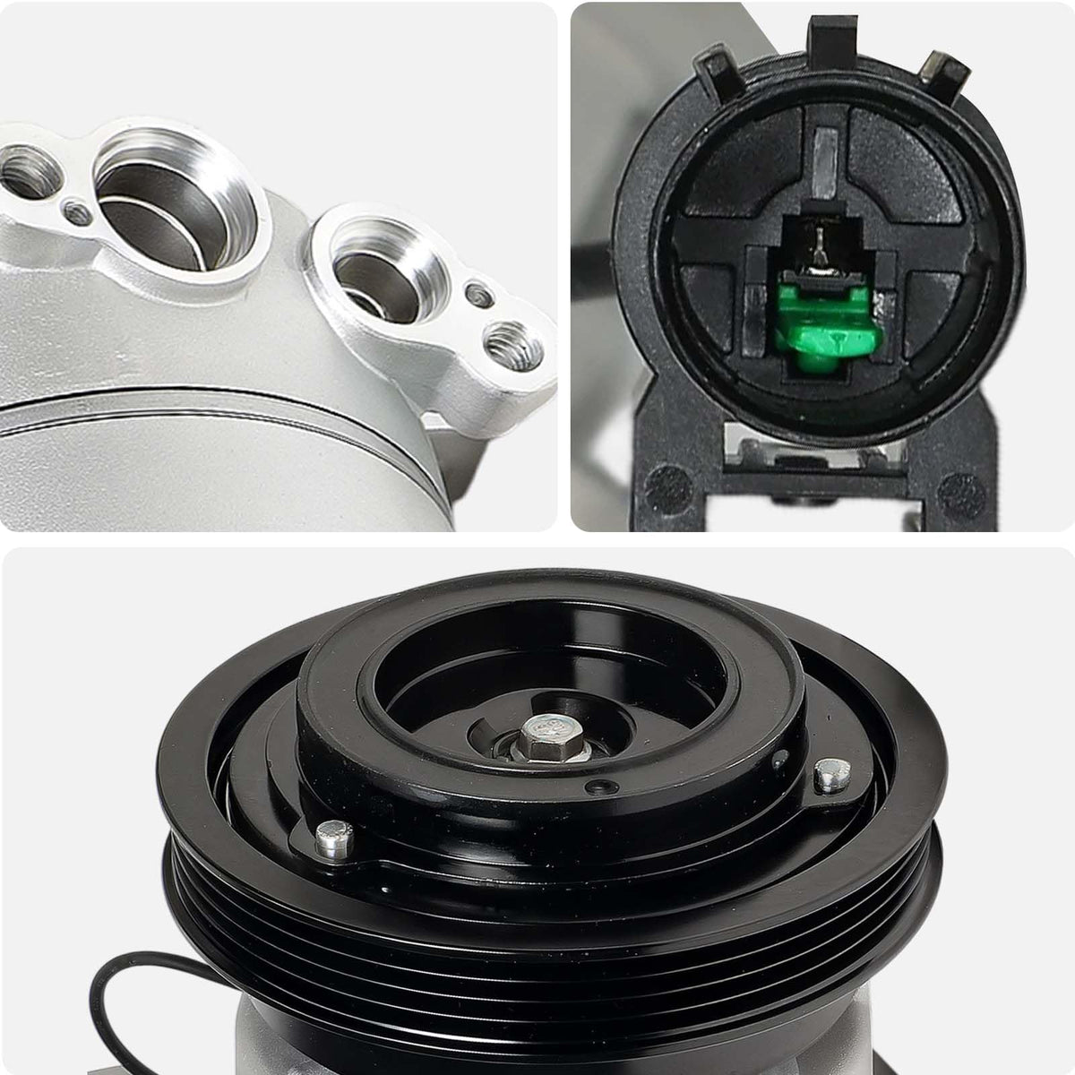 AISIN AFTERMARKET ACCHY-00943 Air Conditioner AC Compressor - Compatible with Hyundai Accent 2010-2011 1.6L - with 4-Pulley Groove, with Clutch