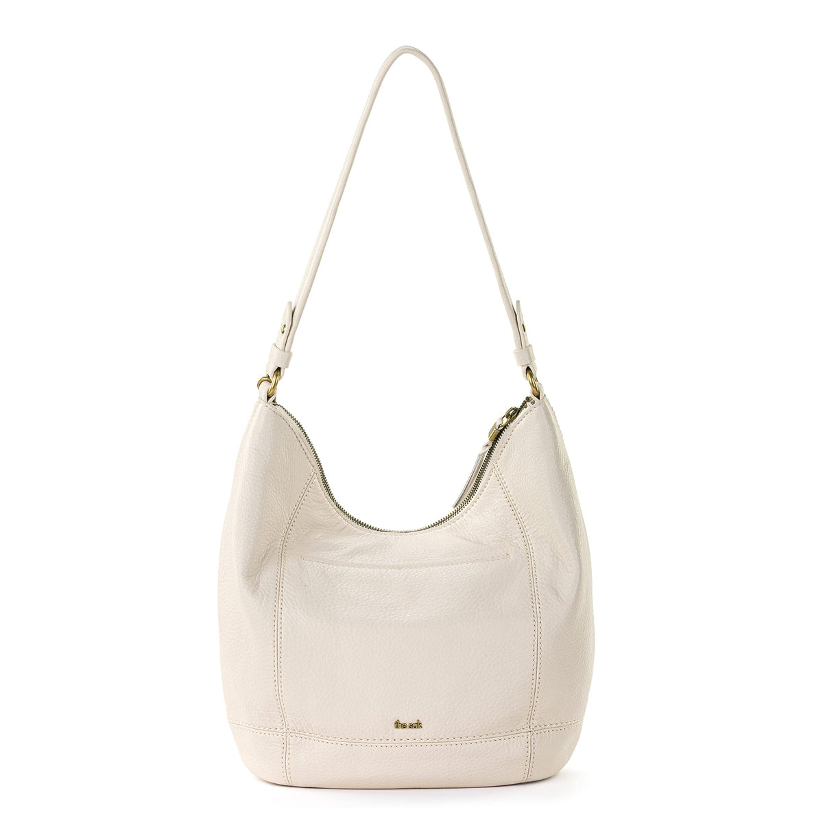 The Sak Sequoia Large Hobo Bag - Premium Leather Women's Handbag for Everyday & Travel - Designer Purse With Shoulder Bag Strap, Zipper Closure and Pockets - Stone