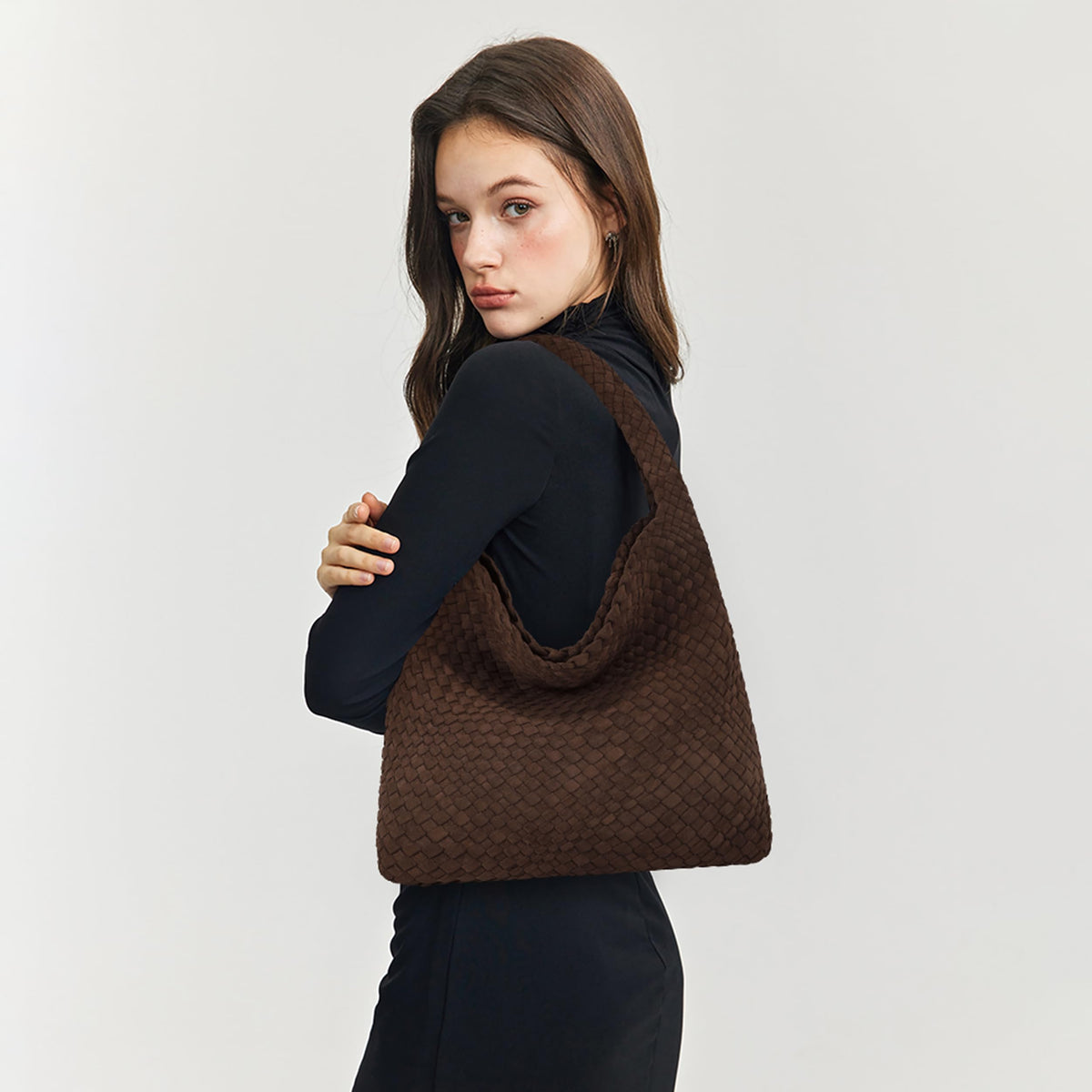 Queenoris Fashion Hobo Bags for Women Top-handle Shoulder Bag Vegan Leather Purses Soft Summer Tote Bag