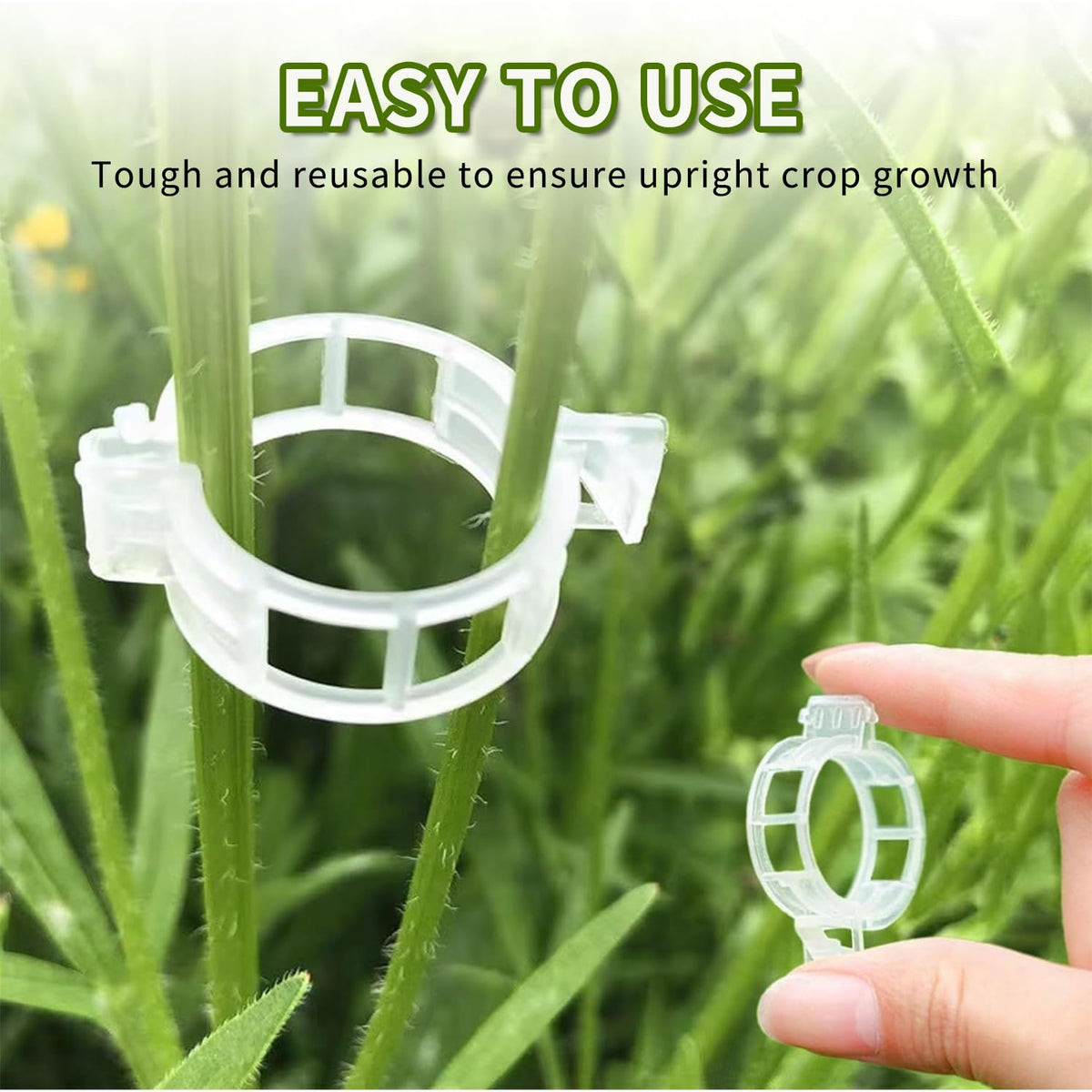 200Pcs Secured Plastic Plant Clips, New Combinable Plant Support Clips, Plant Clips for Climbing Plants, Tomato Grape Vine Vegetables Fixing Clips, Plant Clips for Trellis & Peony Cages