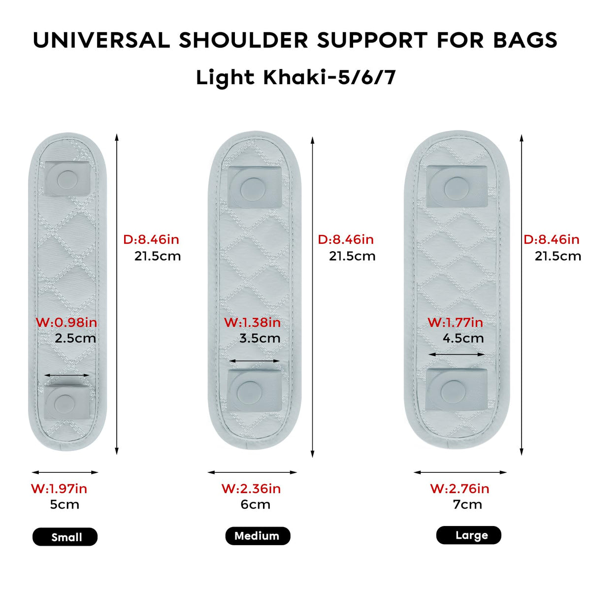 GIVLEFLY Small Shoulder Strap Pad for Purse & Tote Bags, Soft Cushion Protector with Anti-Slip Backing, Comfortable Support, Light Blue