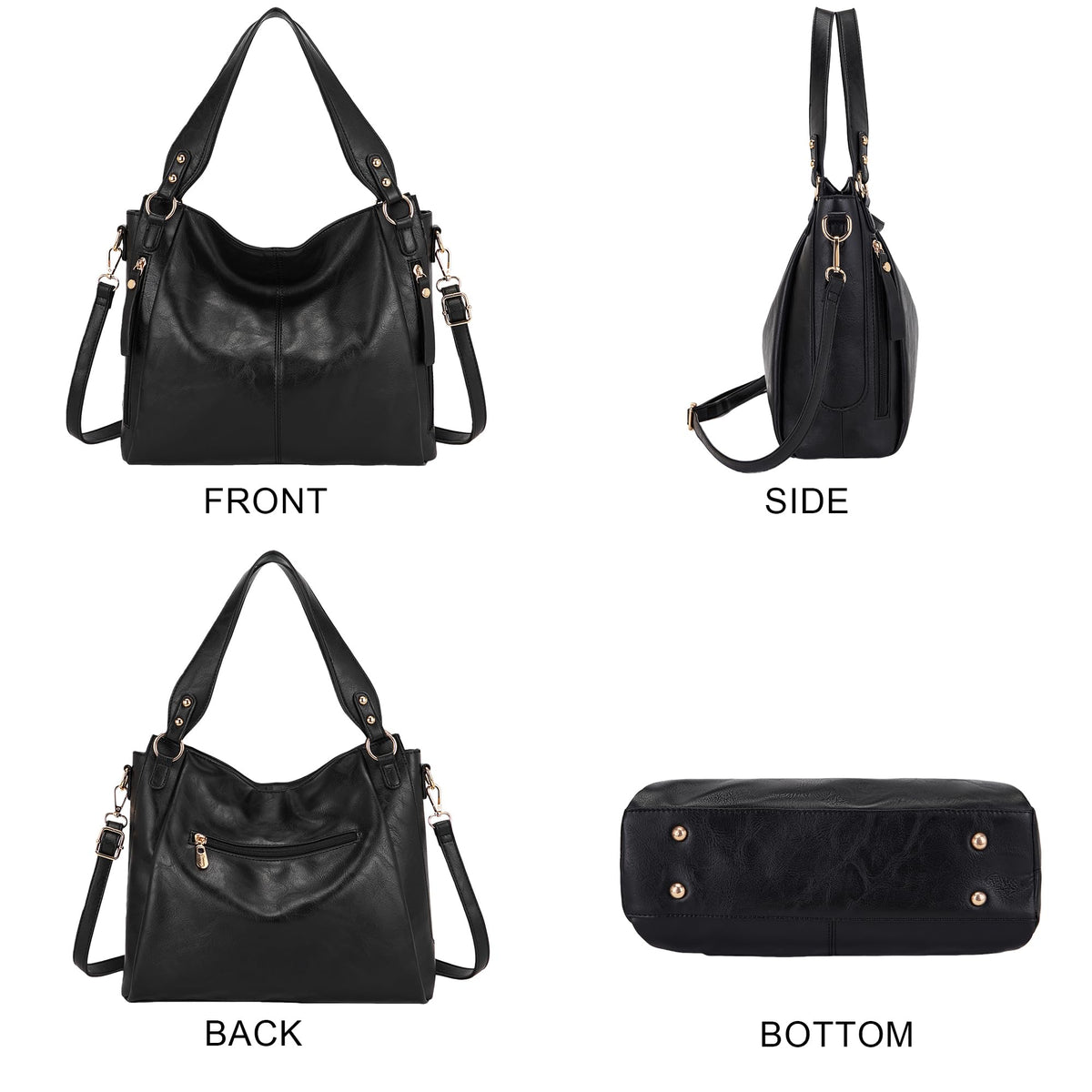 TOVAXY Women's Hobo Handbags Crossbody Bags Ladies Tote Shoulder Bags Purses and Wallet Set 2pcs