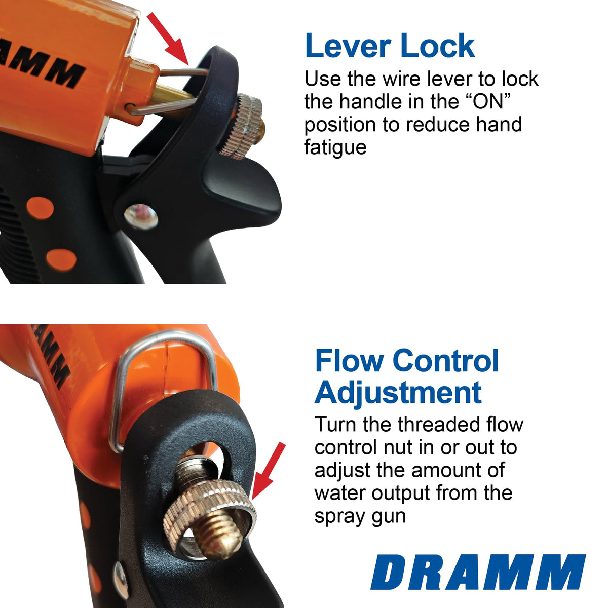 Dramm Revolver Heavy Duty Metal Garden Hose Nozzle – 9 Spray Patterns, High Pressure Jet, Thumb-Control Flow, Ergonomic Grip – Berry
