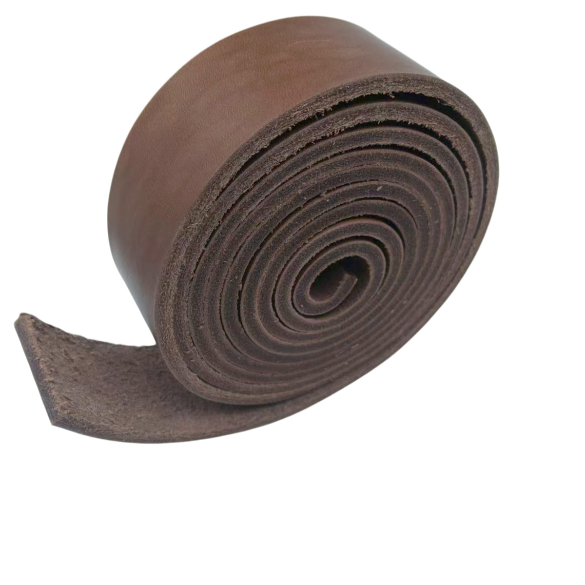 Premium Leather Strap, Brown Genuine Leather Strips, Heavy-Duty Leather Strip 4-5 Millimeters Thick (10-12.5 Ounces), Full Grain Leather Strips for Crafts(Brown 2.36"× 80")