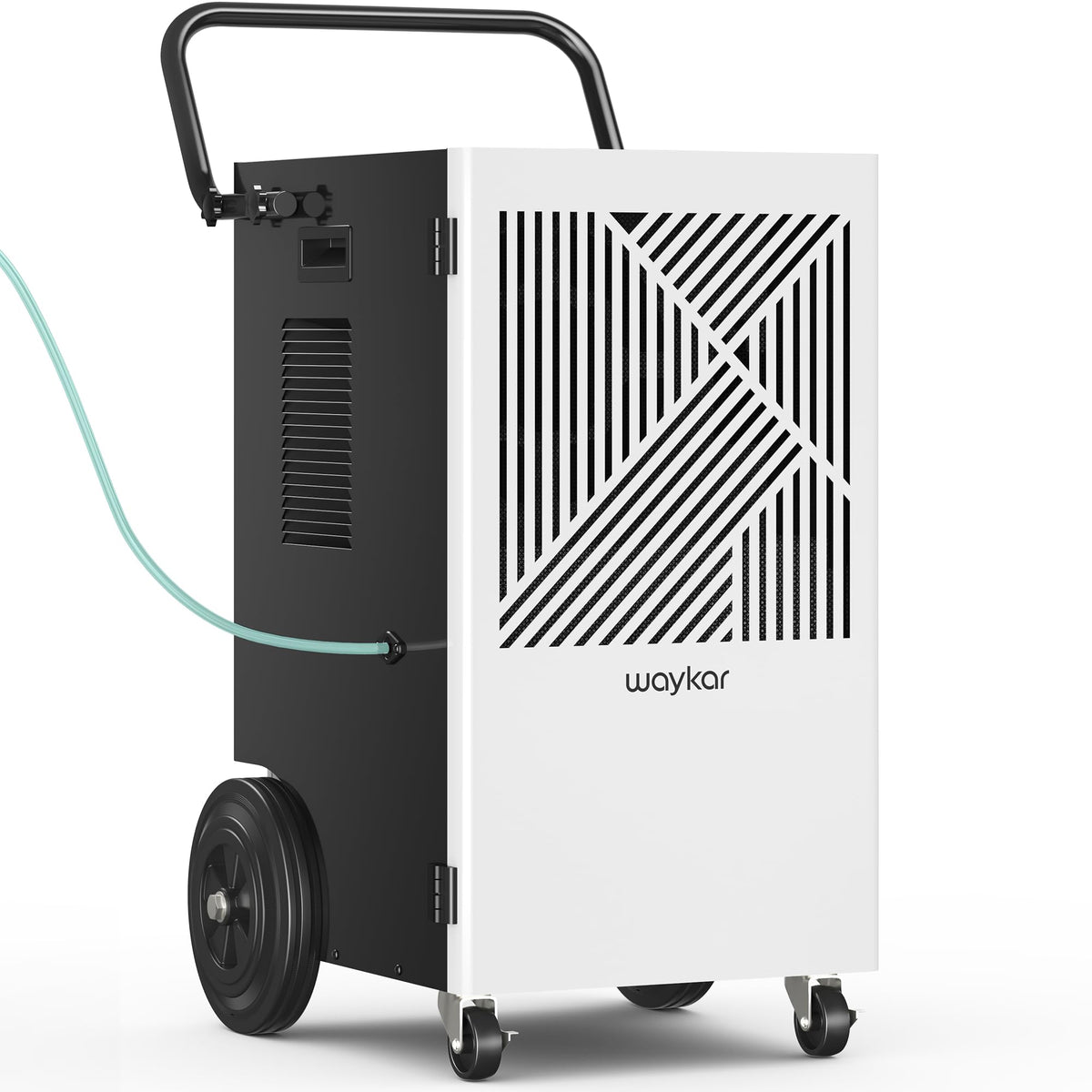 Waykar 155 Pints Commercial Dehumidifier with Pump, Drain Hose and Washable Filter Space up to 8000 Sq. Ft, for Basements, Industrial or Commercial Spaces - 5 Year Quality Coverage