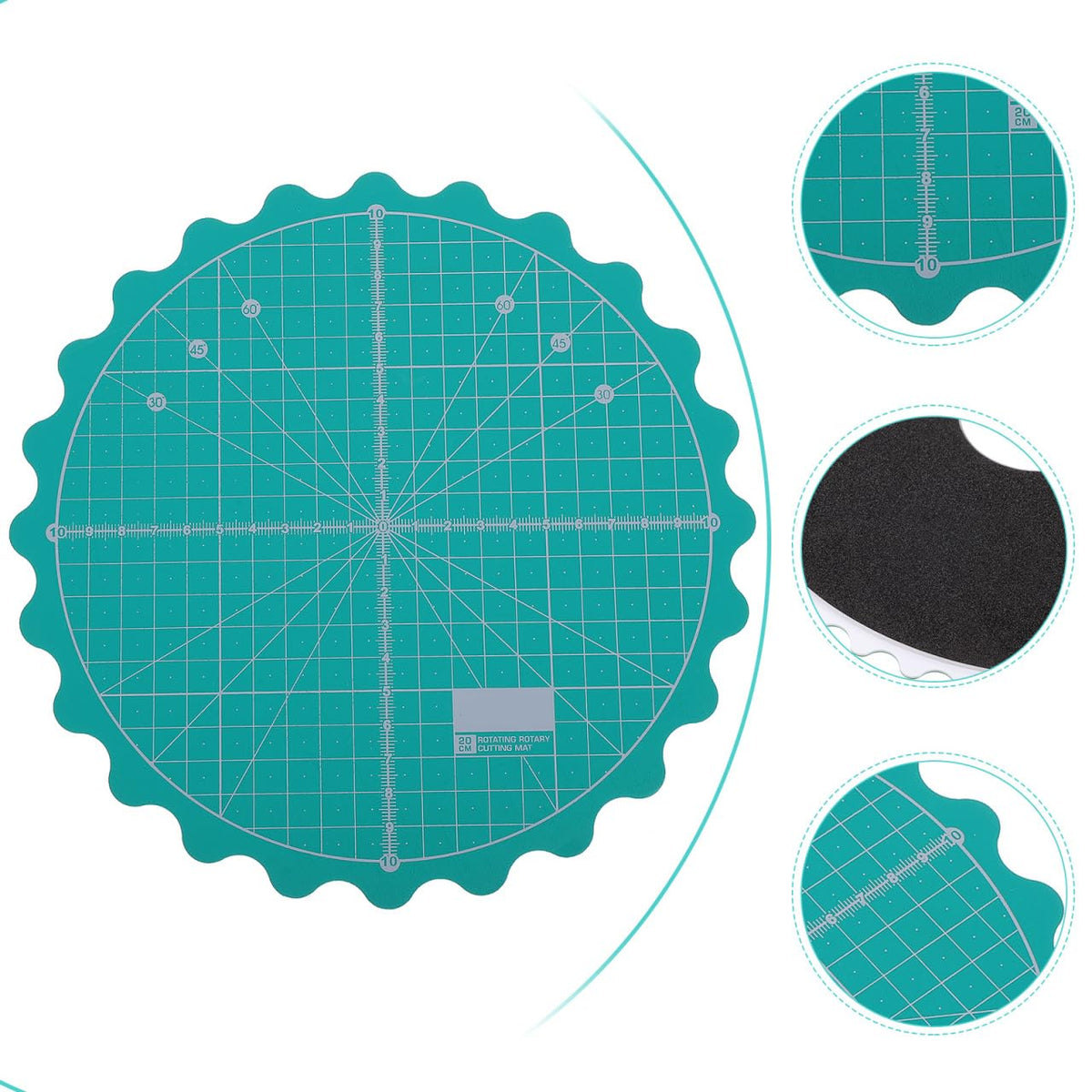 IMIKEYA Rotating Cutting Mat for Quilting - Self-Healing Rotary Mat Ideal for Sewing and Craft Projects Durable and Lightweight Design for DIY Lovers