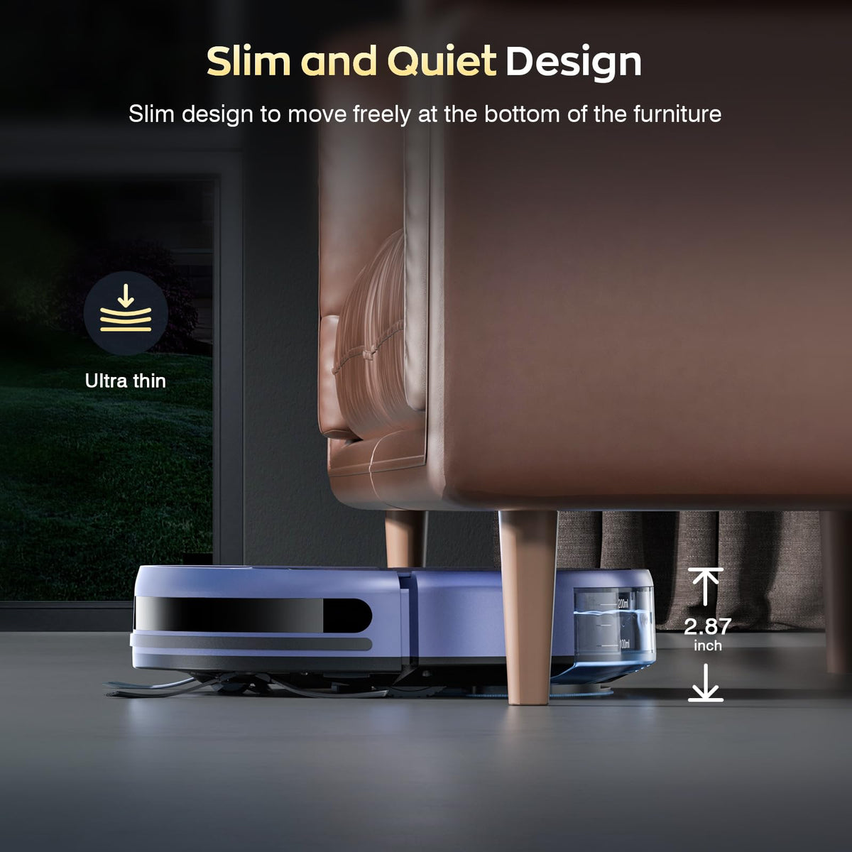 Robot Vacuum and Mop Combo, 2 in 1 Robot Vacuum Cleaner with WiFi/App, Smart Robotic Vacuums with Strong Suction, Schedule, Self-Charging, Slim, Quiet, Ideal for Hard Floor, Pet Hair, Low Pile Carpet