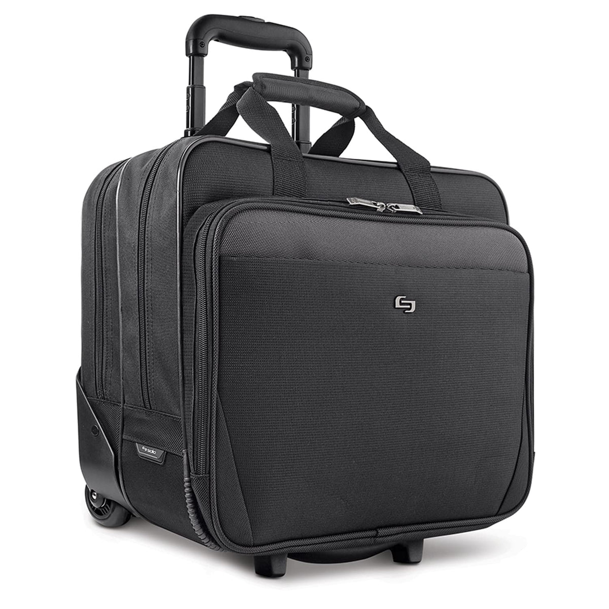 Solo New York Rolling Catalog Case with Wheels - Roller Laptop Bag, Wheeled Briefcase for Women & Men, Carry On Size for Travel, Fits 17.3" Computer - Empire, Black