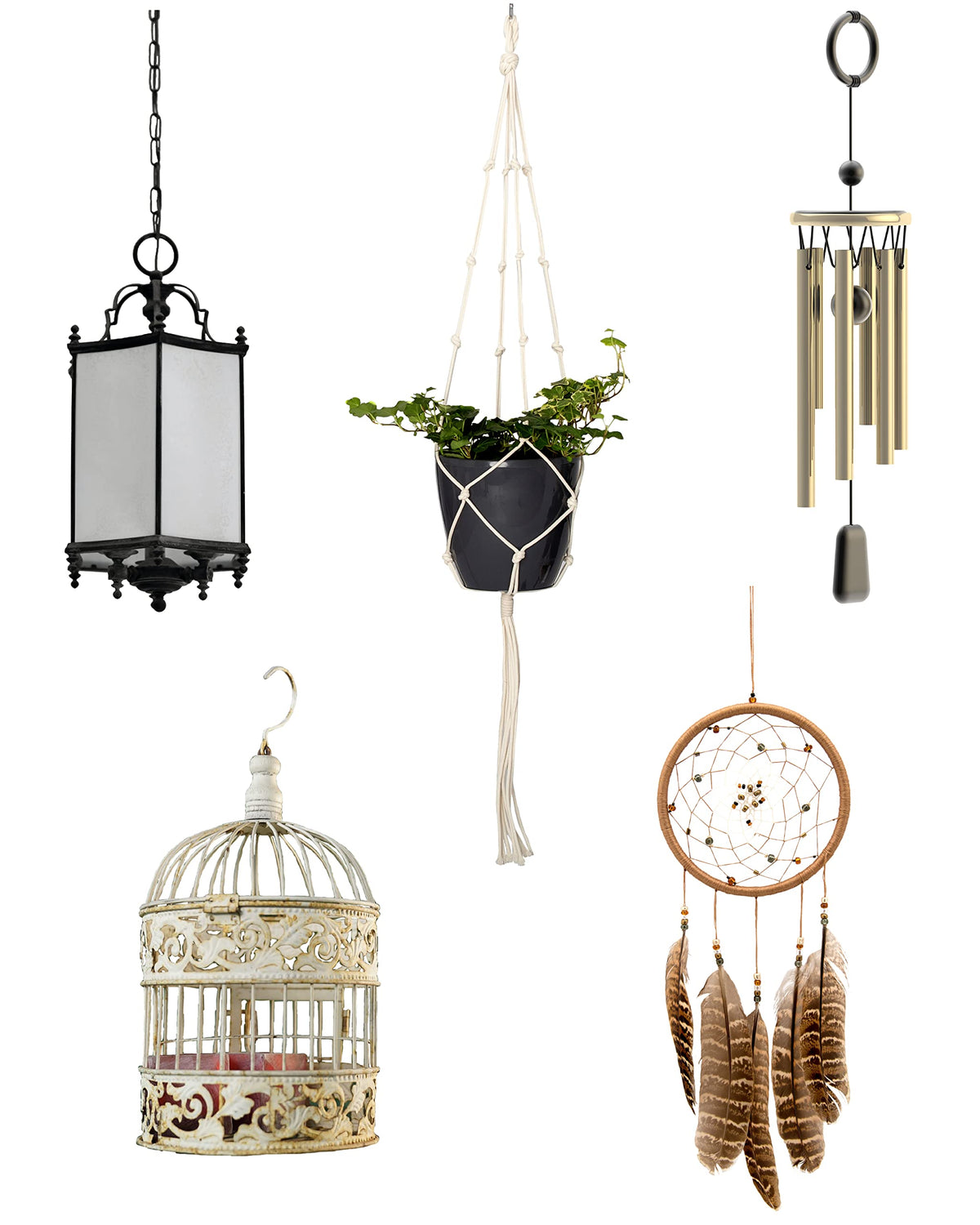 Swivel Swag Hooks for Ceiling Hanging - Heavy Duty Ceiling Hangers for Plants & Lights - Zinc Bolt Hook Installation for Cavity Wall Fixing (White 4 Pack)