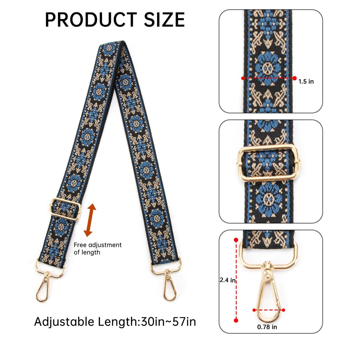Dksongr Purse Straps Replacement Crossbody Bag Strap Adjustable Long shoulder Straps for Handbags，Women purse strap