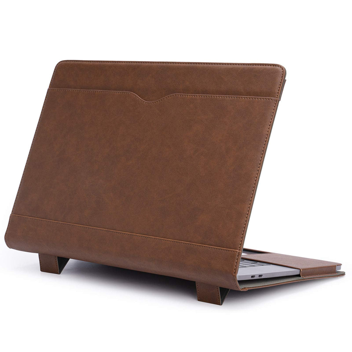 TYTX Compatible with MacBook Air 15 inch Case 2023-2026 Release M2 A2941 M3 A3114 M4 A3241 M5 A3448 with Liquid Retina Display & Touch ID Protective Folio Book Cover with Vents (Dark Brown)