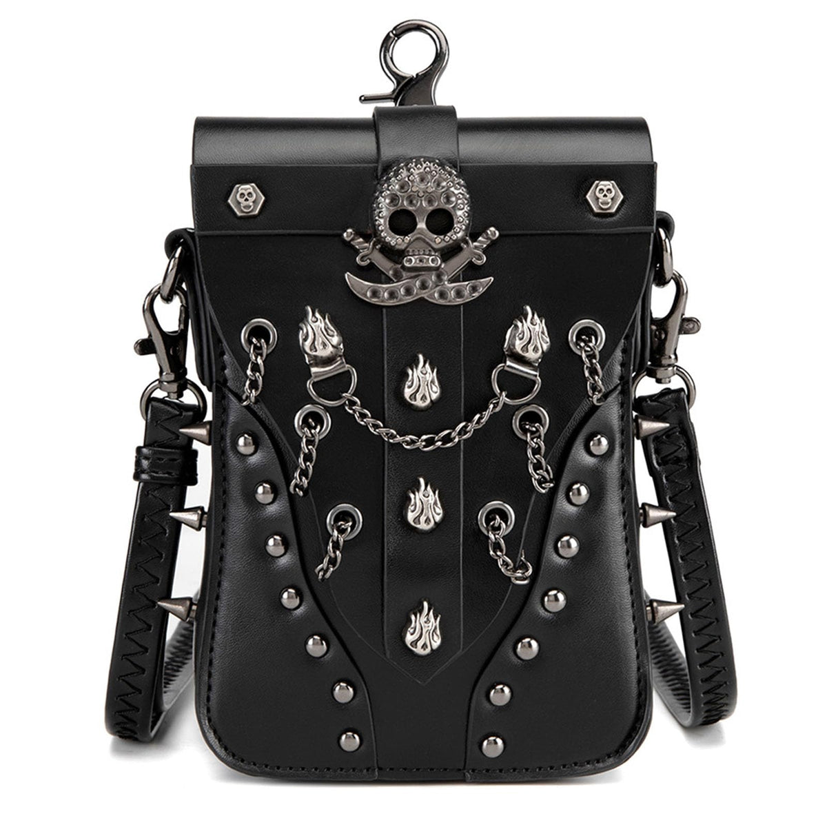 KOTORA Cute Gothic Steampunk Crossbody Bag Retro Small Shoulder Purse Phone Holder Renaissance Halloween Costume Accessory