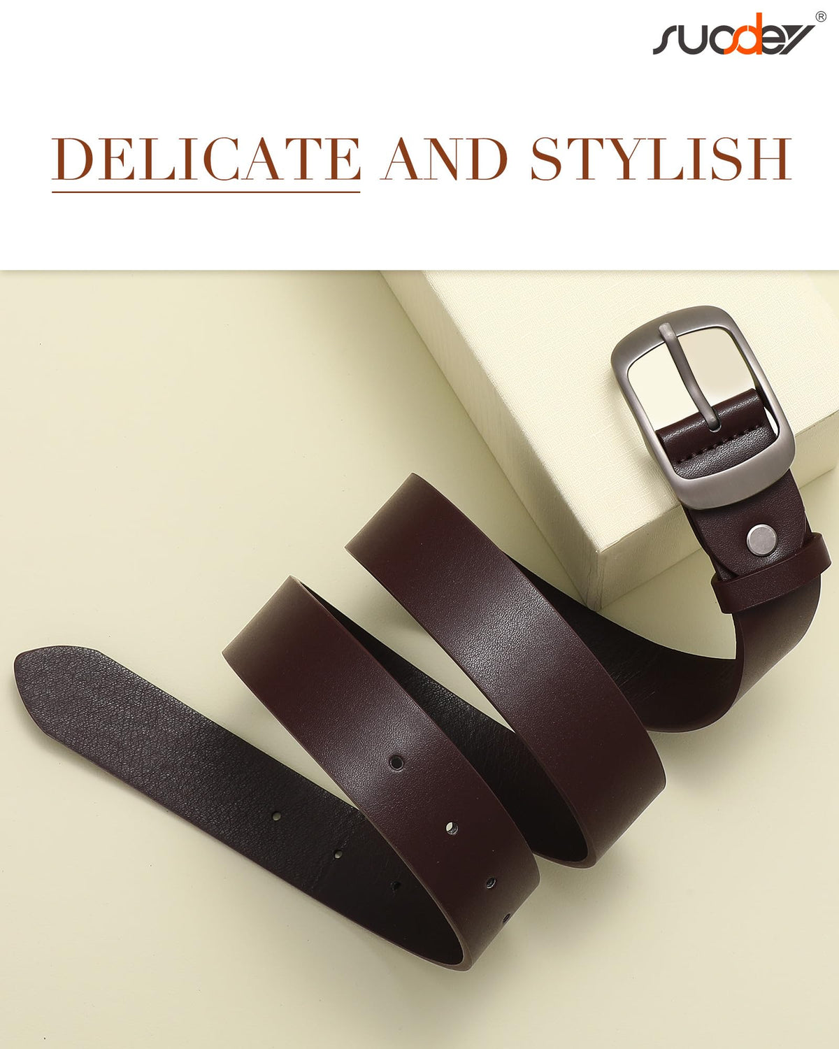SUOSDEY 2 Pack Womens Genuine Leather Belts, Waist Belt with Pin Buckle for Jeans Pants,black and coffee,width 1.3'',X-Large: fits waist from 43''-46''