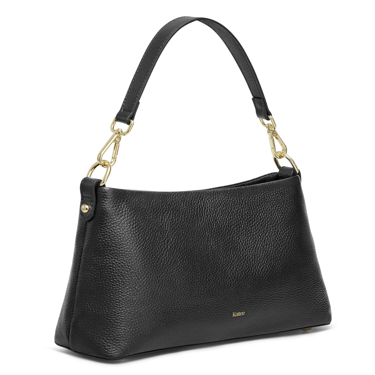 Kattee Genuine Leather Crossbody Bags for Women 2026 Trendy, Small Tote Purses Shoulder Handbags with 2 Removable Straps, Black