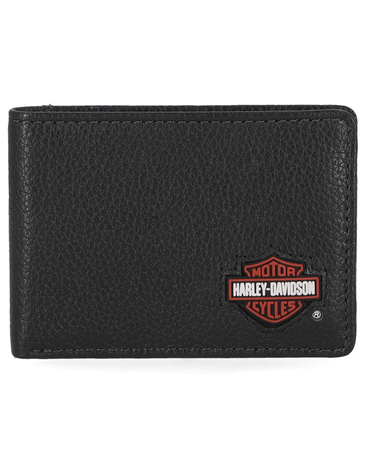 Harley-Davidson Men's Genuine Leather Rfid Blocking Billfold Slim Front Pocket Wallet
