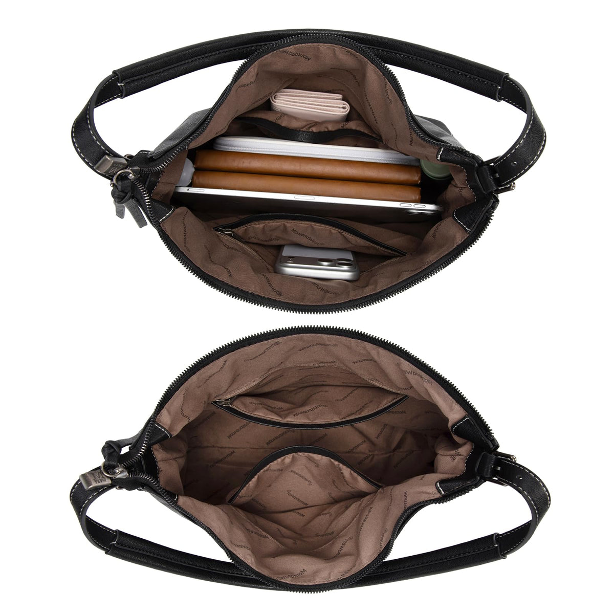 Montana West Hobo Bags for Women Slouchy Shoulder Purse Pocketbook Crossbody Ladies Handbags for Everyday MWC-HB-641BK