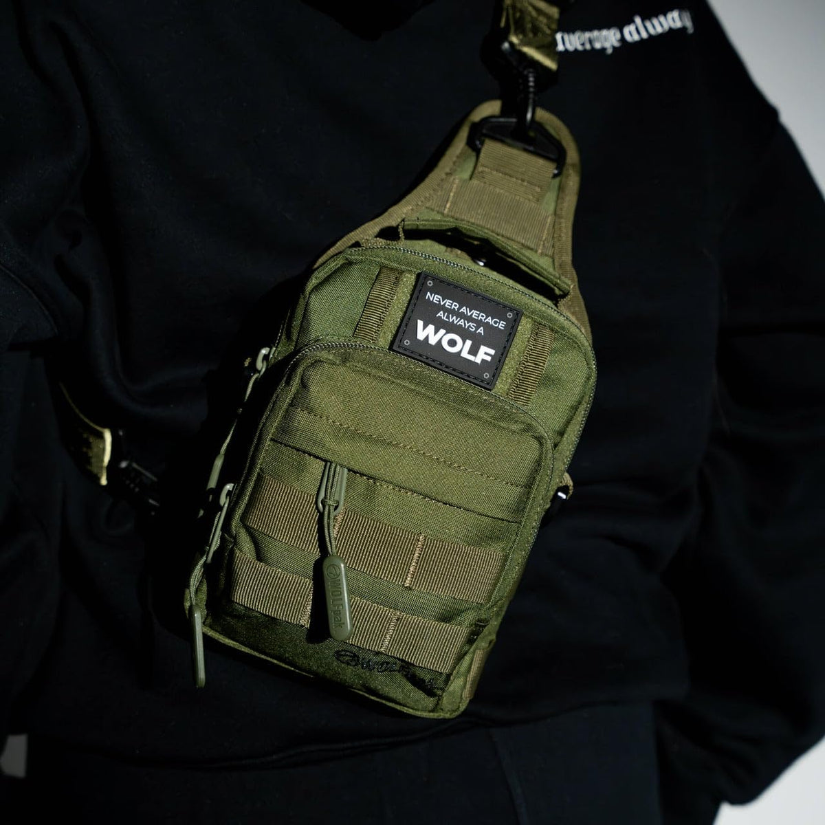 WOLFpak 4L Mini Tactical Sling Bag (OD Green) Compact Crossbody Backpack for Gym, Travel & EDC | Tactical Shoulder Bag with Multiple Pockets – Lightweight, Durable Sling Pack for Men & Women