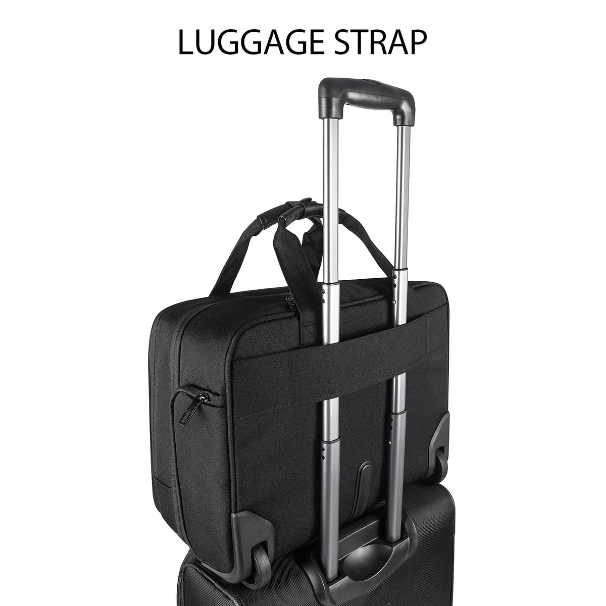 VANKEAN 17.3 Inch Rolling Laptop Bag, Waterproof Overnight Rolling Bags, Laptop Bags for Travel/Work/Business, Stylish Carry on Briefcase, Black