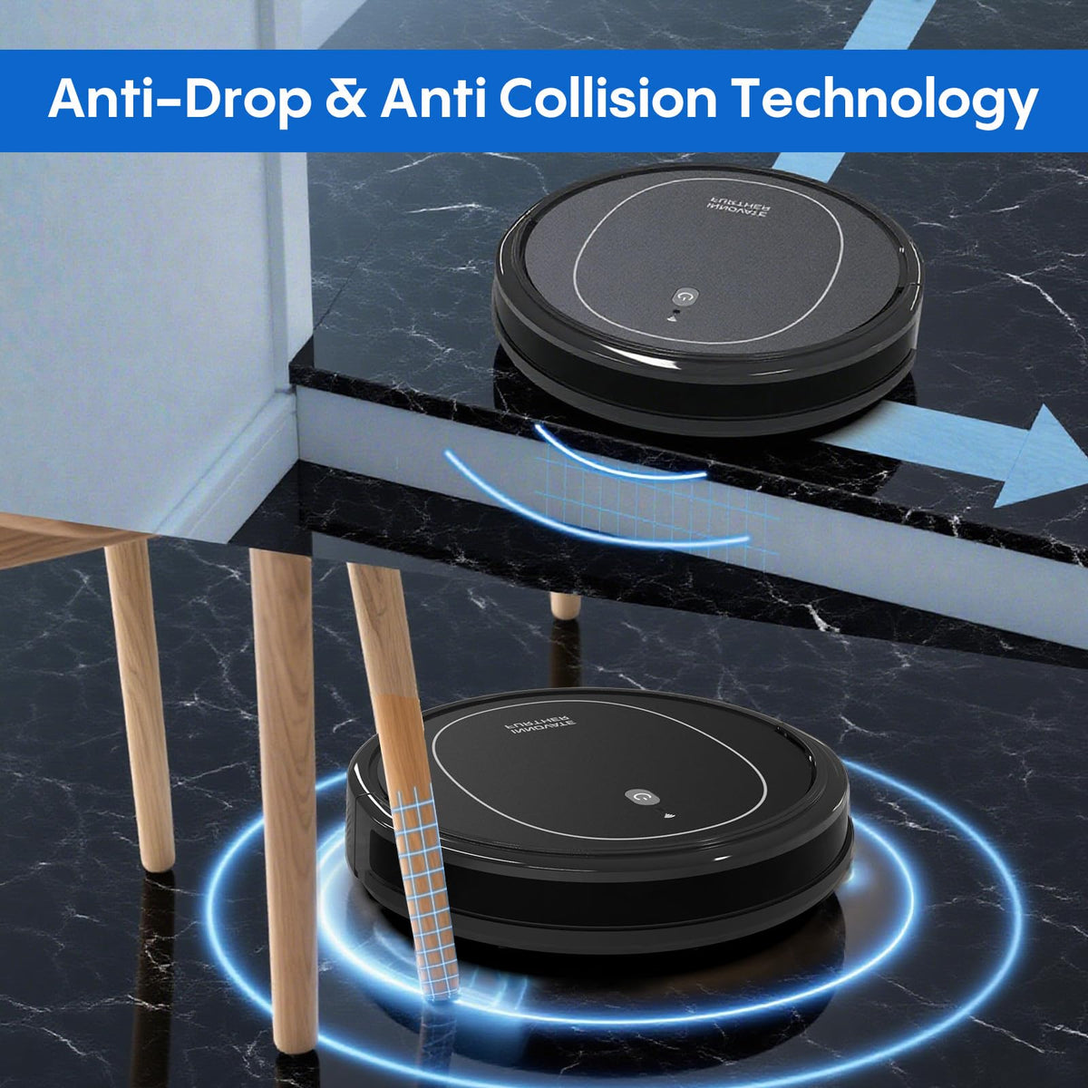 Robot Vacuum and Mop Combo, 3 in 1 Robotic Vacuums Cleaner with 4000Pa Suction, WiFi/App/Alexa, Central Brush & Scheduled & Self-Charging, Slim Vacuum Robot Cleaner for Pet Hair, Hard Floor, Carpet
