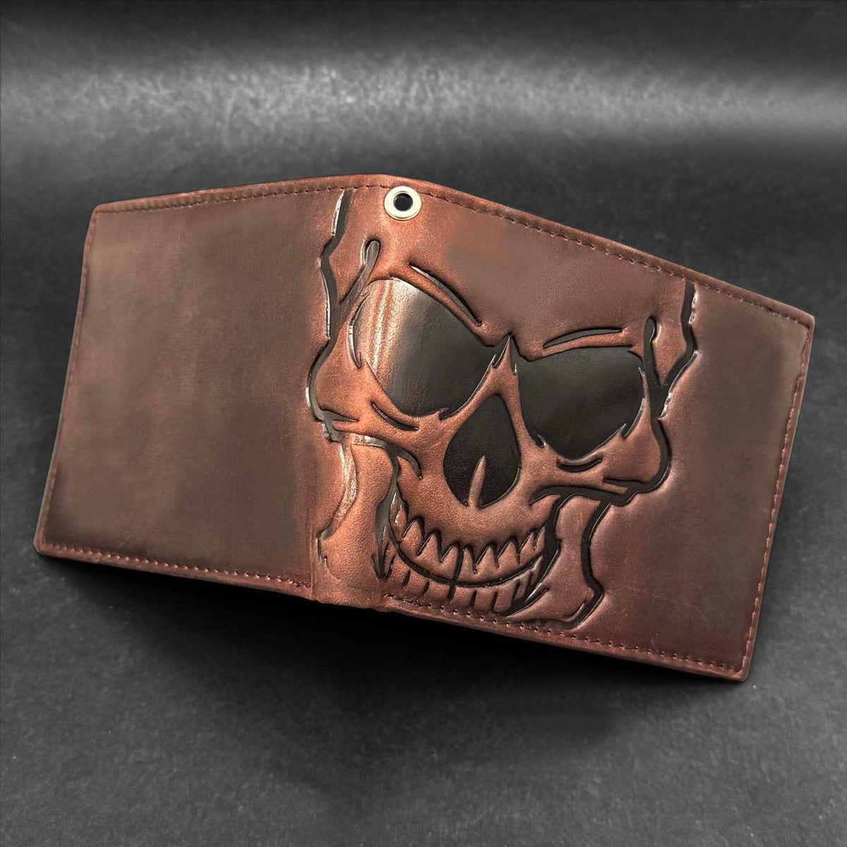 XIXTUT RFID Blocking Leather Wallet for Men or Boys Card Holder Biker Chain Wallet Genuine Leather Card Holder Wallet with Chain Gift