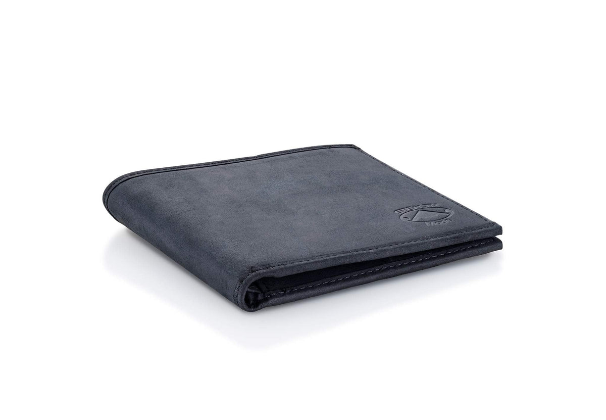 Stealth Mode RFID Wallet for Men - Genuine Napa Leather Bifold Mens Wallet with 8 Card Slots & Divided Billfold - Elegant Gift Box Packaging, RFID Blocking Technology