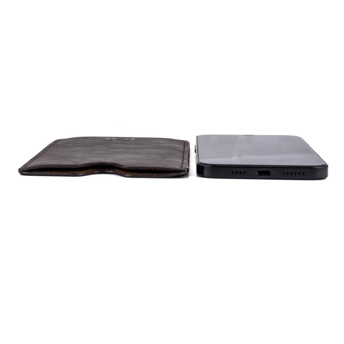 Dockem Executive Sleeve for iPhone 12-16 Pro Max, 14-16 Plus (6.7 inch) – Slightly Padded Vegan Leather w/Microfiber Lining - Slim Slip-on Case [Dark Brown]