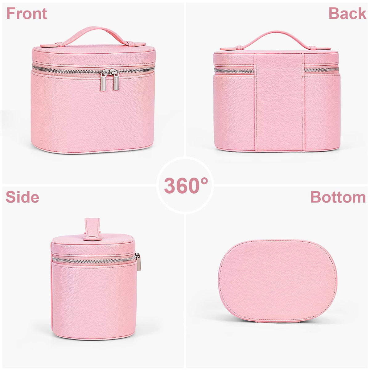 YFGBCX Makeup Bag Vanity Case with Removable Divider Travel Toiletry Bag Portable Cosmetic Bag Makeup Organizer Case