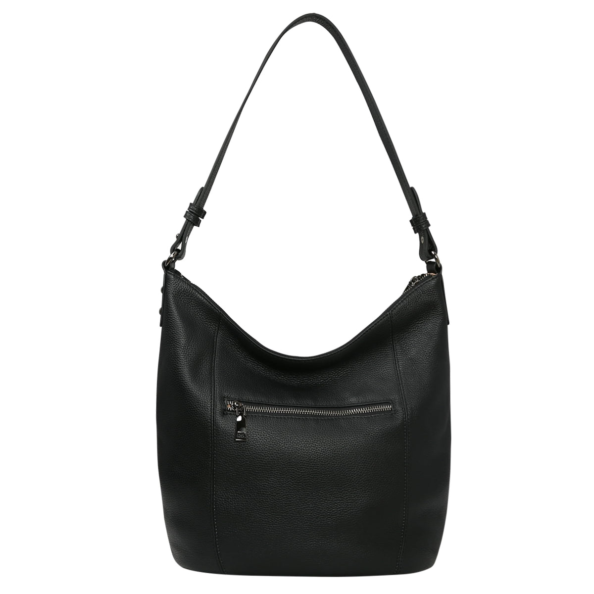 Iswee Genuine Leather Hobo Bags for Women Handbags Real Leather Purses Tote Black Slouchy Shoulder Purse Satchel Large Cross Body Bag (Black)