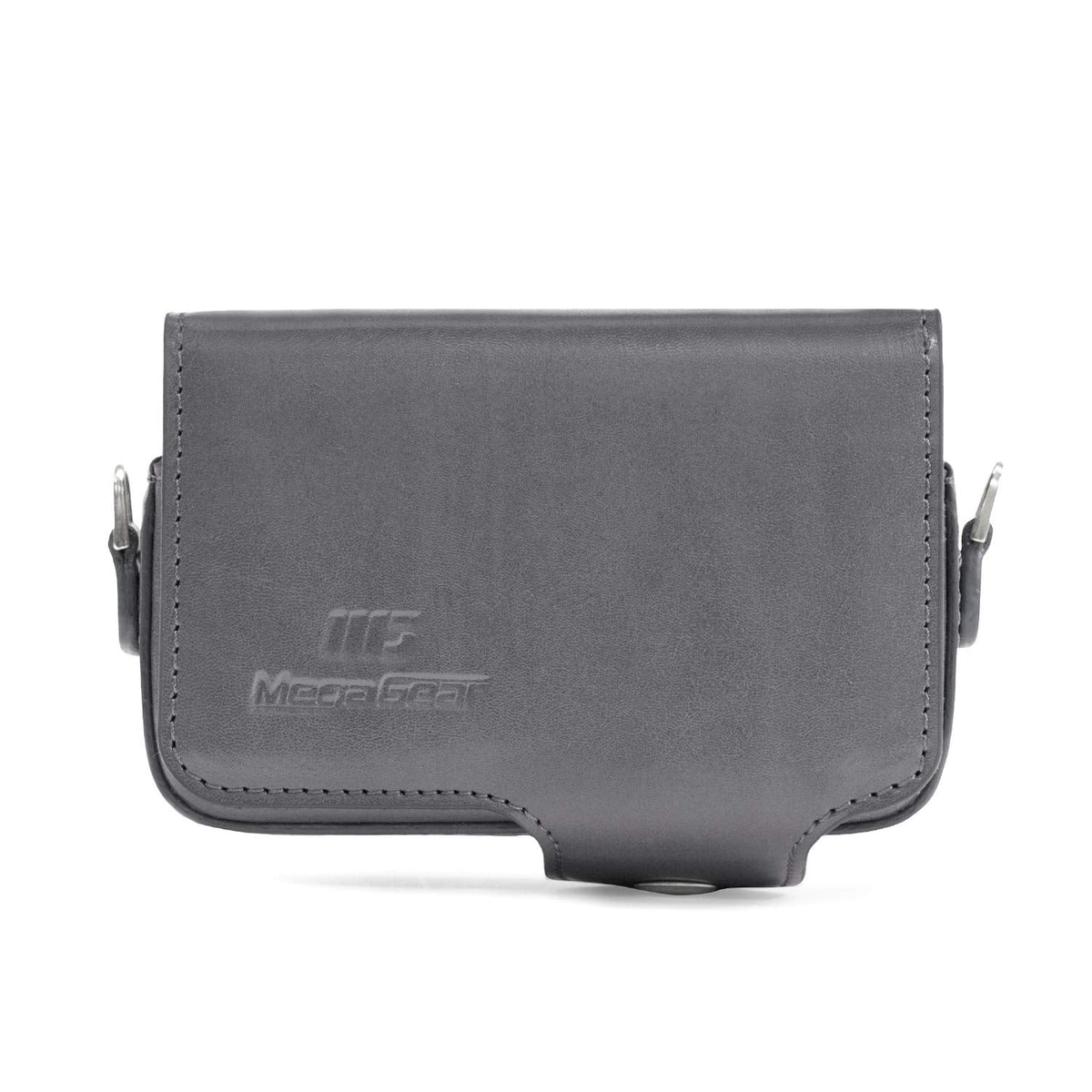 MegaGear Leather Camera Case with Strap Compatible with Sony Cyber-Shot DSC-RX100 VII, ZV-1, DSC-RX100 VI, DSC-RX100 V, DSC-RX100 IV, DSC-RX100 III, DSC-RX100 II - Grey (MG1206)