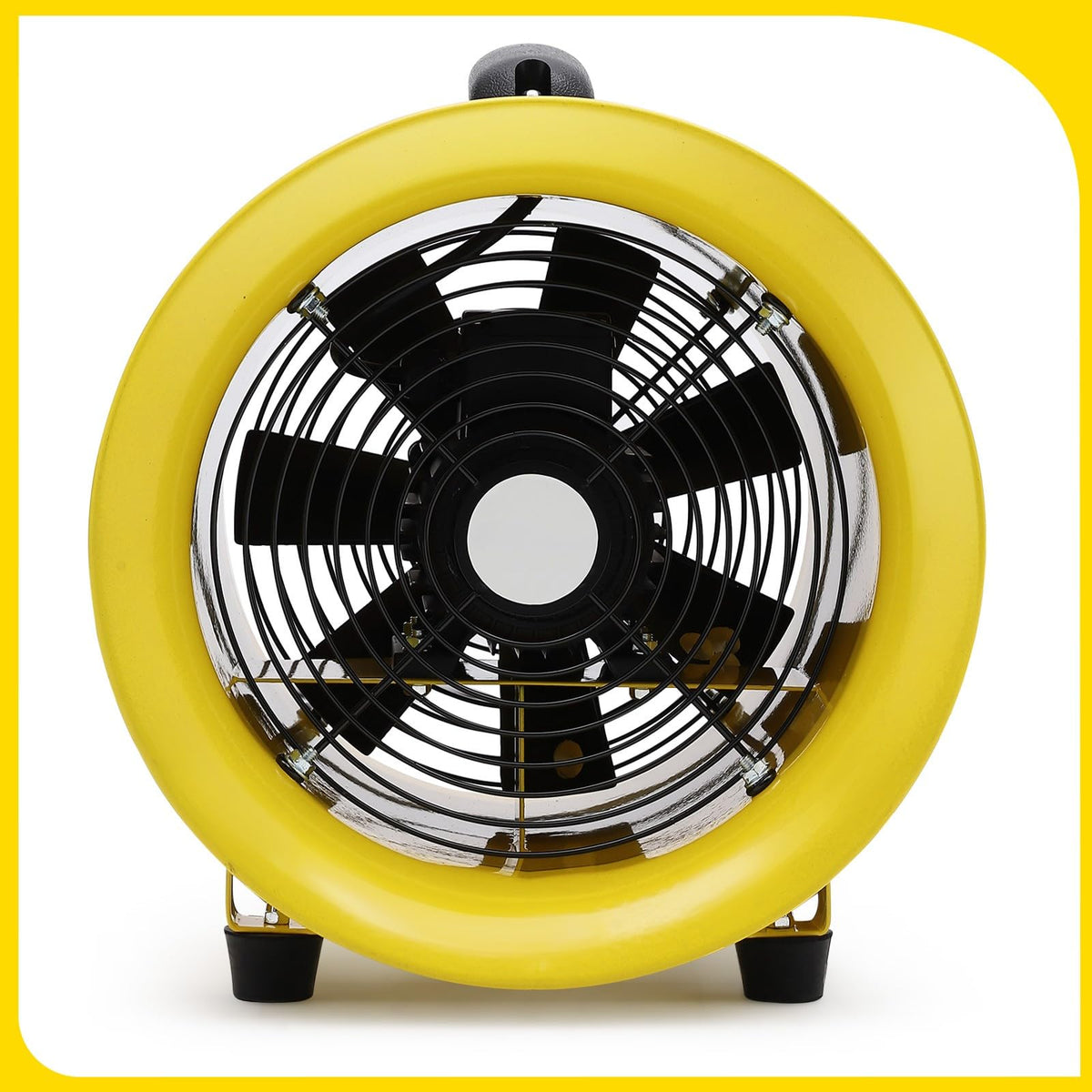 EcoExplorer 10 Inch Utility Blower Fan with 16.4 FT PVC Duct Hose, 3300 RPM Industrial Exhaust Fan, CE Certified & IP44 Waterproof, Portable Axial Hose Fan for Basements, Tunnels, Factories, Warehouse