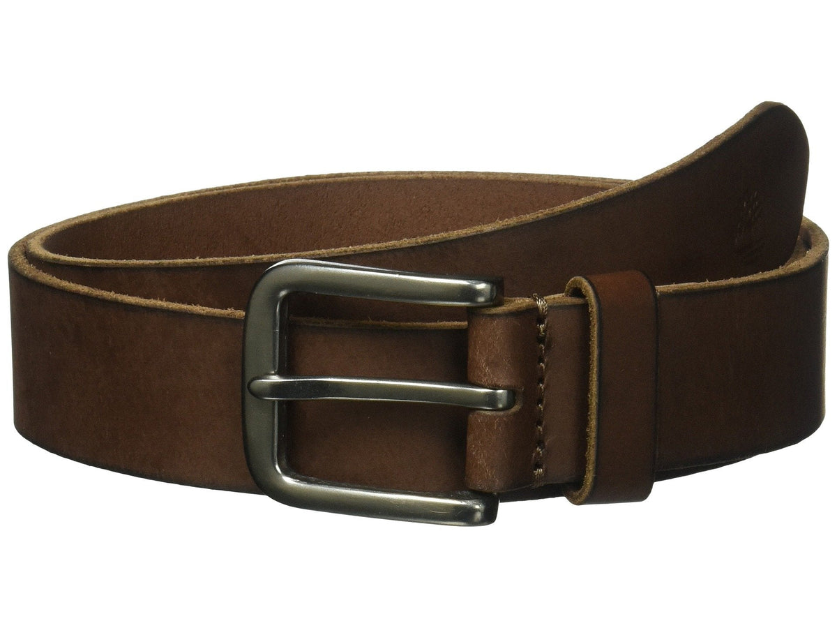 Timberland Men's 35mm Classic Buckle Jean Leather Belts, Dark Brown, 36