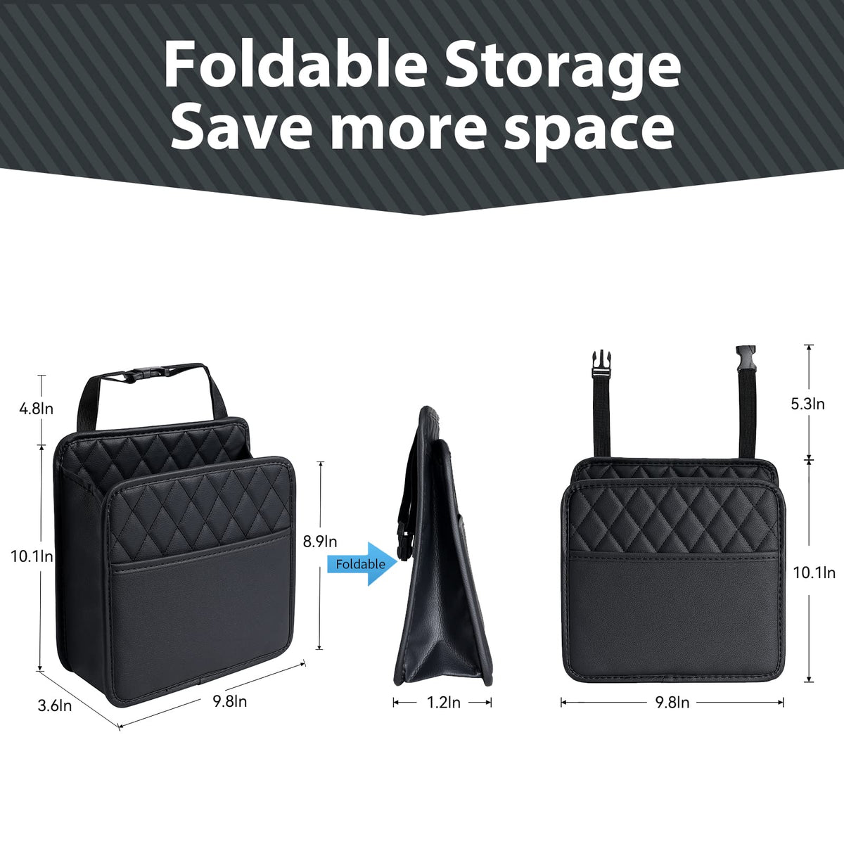 FrgKbTm 2Pack Car Seat Back Hanging Bag Car Document Holder Multi-Pocket Bottle Bag Storage Waterproof Pu Leather Box Organizer Travel Tidy Pouch Pocket Kids