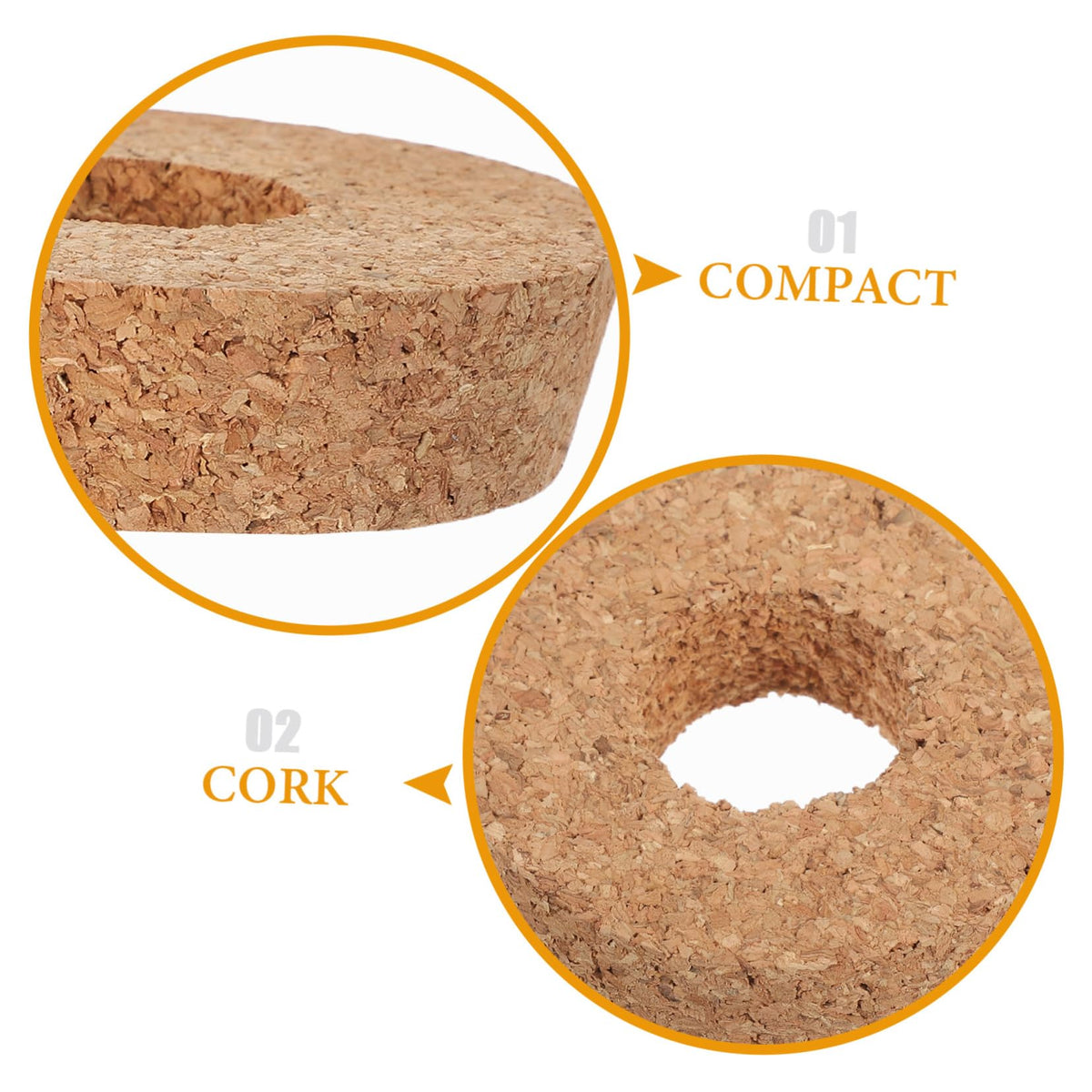 KESYOO 6pcs Cork Lids with Center Hole for Hydroponic Glass Ventilated Stopper for Terrarium and Vase Use Decorative and Functional Plant Accessory