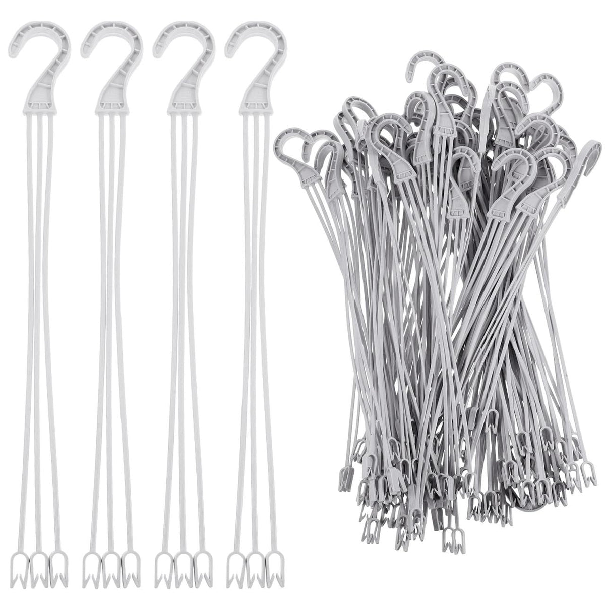 50Pcs Practical Plastic Plant Hanger Hook Hanging Basket Flower Pot Replacement Chain Hanger for Bird Feeder Planters Lanterns White Flower Pot Hanging Chain