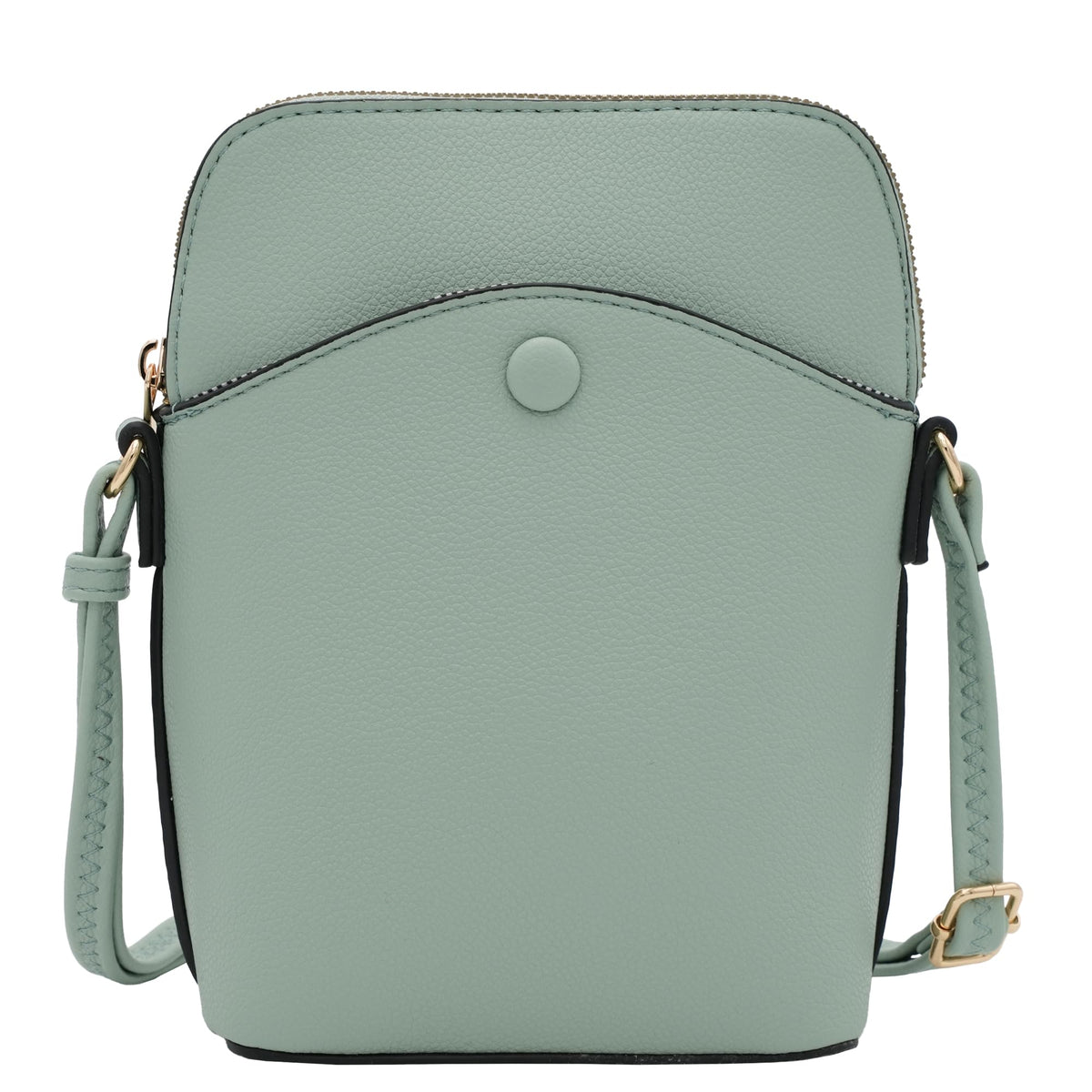 Solene Small Crossbody Bag with Gold Hardware, Mini Shoulder Purse with Adjustable Strap LC150A (Mint)