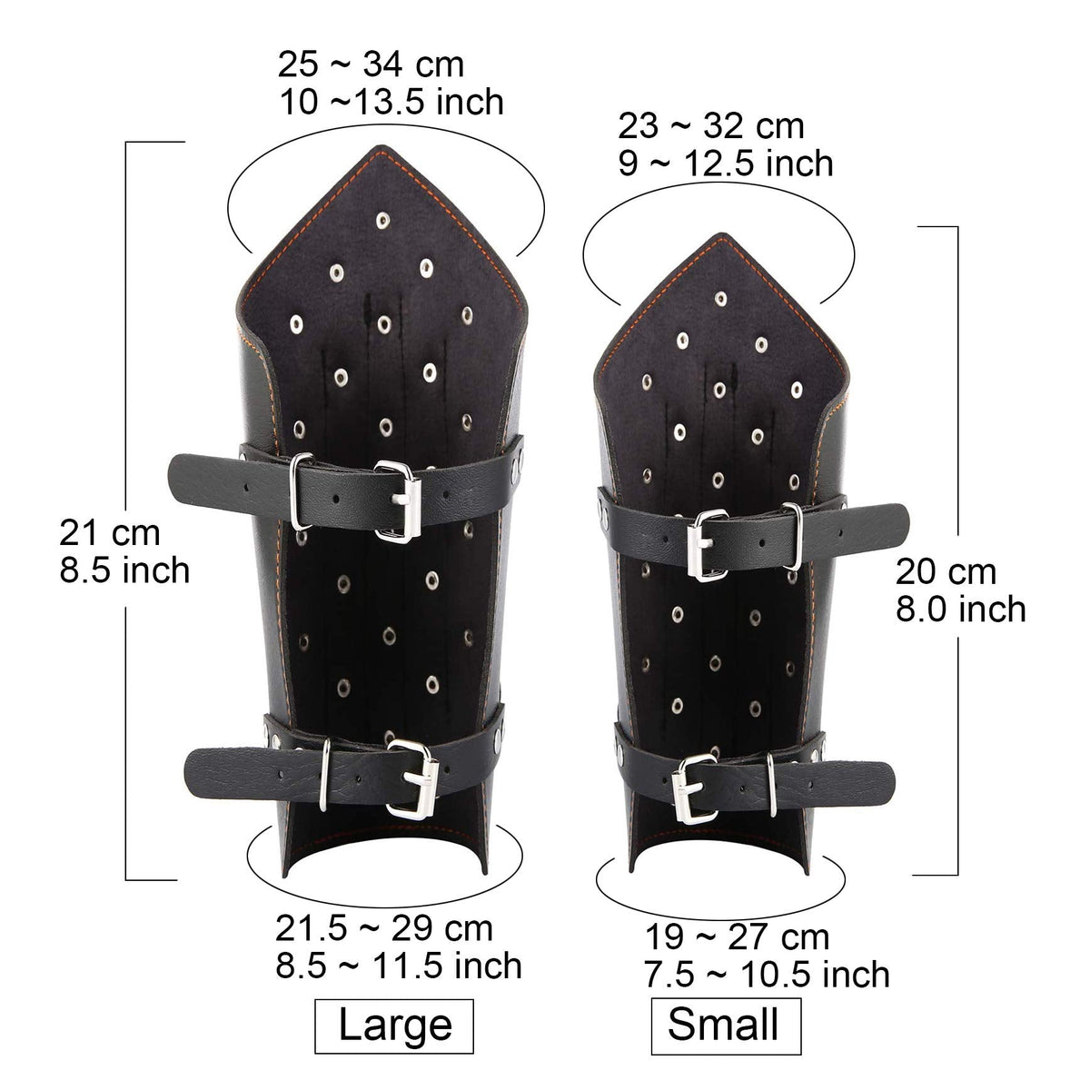 HZMAN 2 PACK Unisex Black Faux Leather Dragon Scale Gauntlet Wristband Wide Bracer Arm Armor Cuff