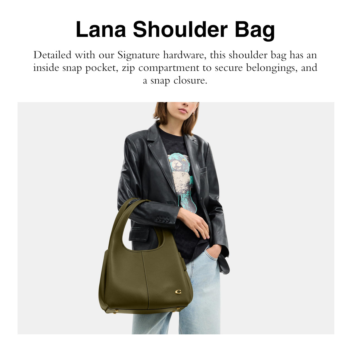 COACH Polished Pebble Leather Lana Shoulder Bag