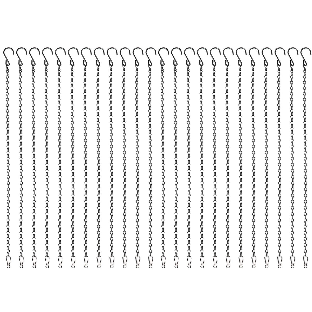Foraineam 24 Pack 19.7 Inches Hanging Chains Garden Plant Hangers for Bird Feeders, Planters, Billboards, Lanterns and Ornaments